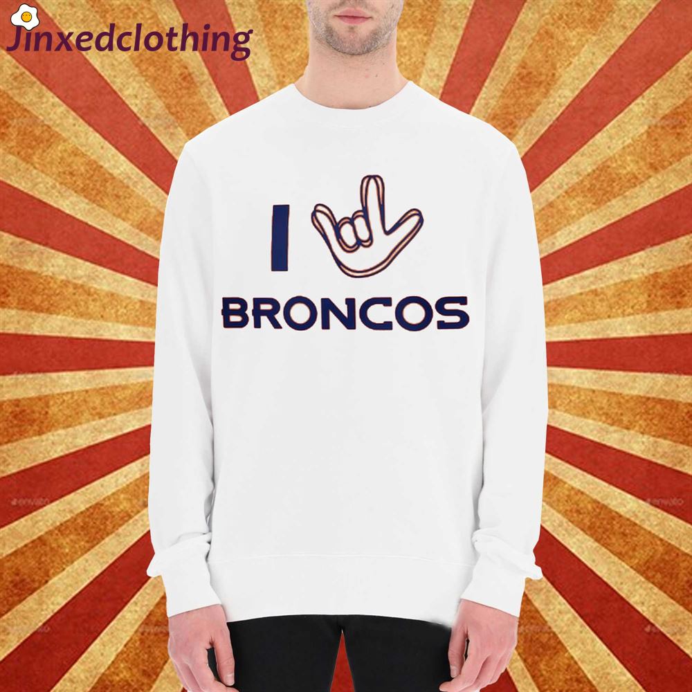 Denver Broncos Homage The Nfl Asl Collection By Love Sign Tri-blend T-shirt 